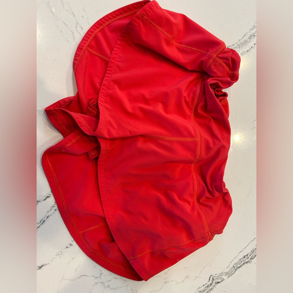lululemon shorts!! size: 10. color: red. condition: excellent!!